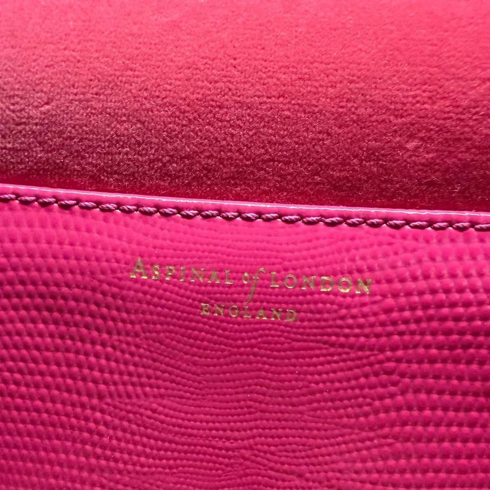 Fuchsia Box Handbag with Chain Strap